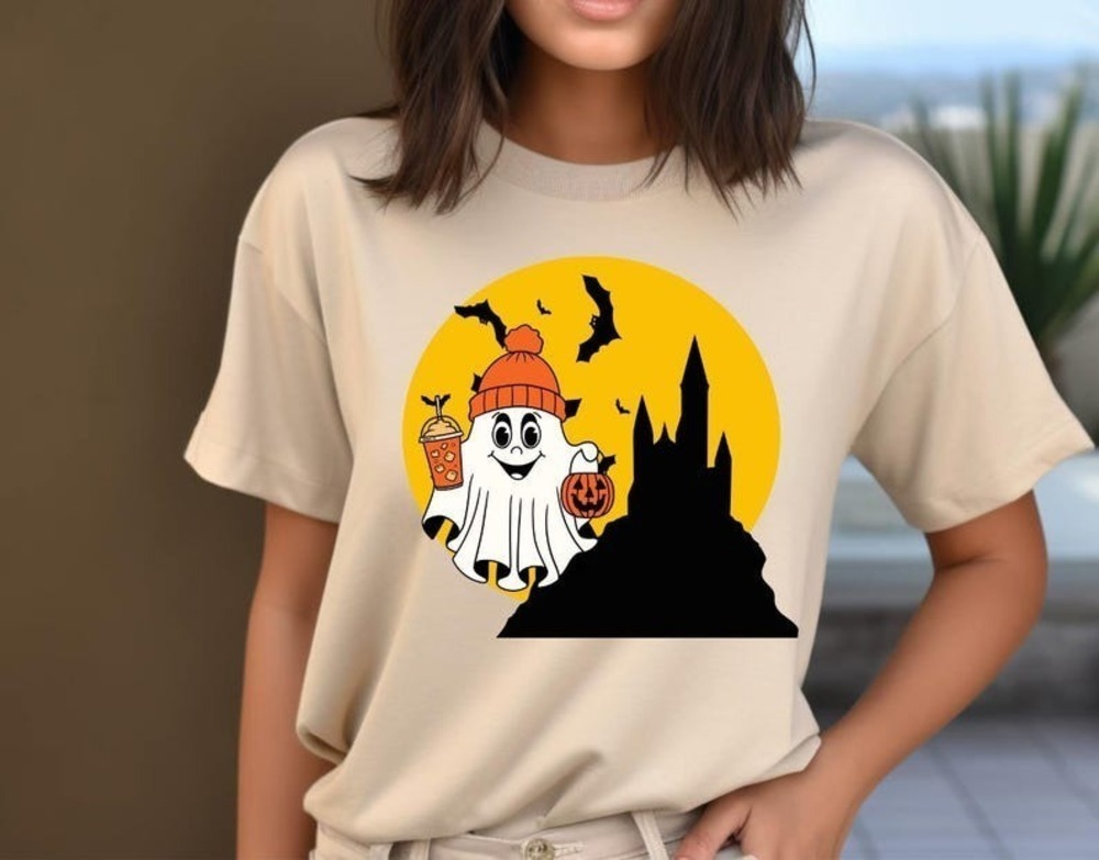 Halloween Ghost Shirt Cute Womens Spooky Season Trick Or Treat Pumpk